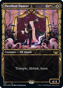 0373 Fleetfoot Dancer (Gilded Foil) R Streets of New Capenna