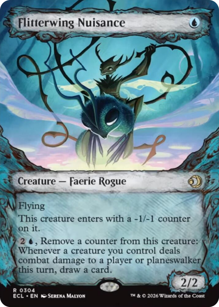 Flitterwing Nuisance (Showcase) #304 R - Lorwyn Eclipsed Pokemon card