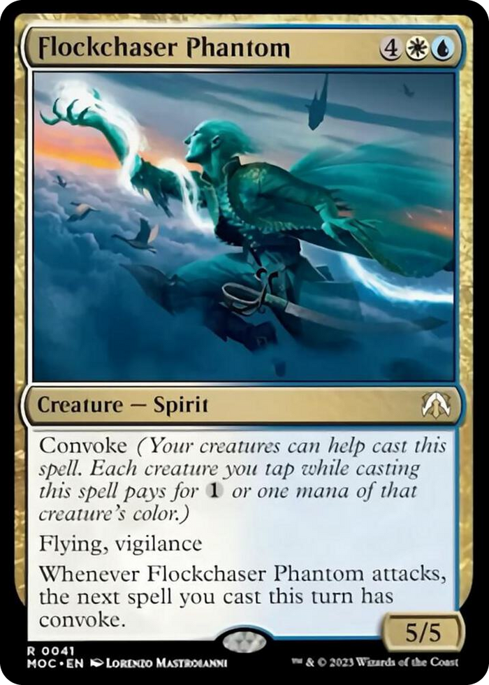 Flockchaser Phantom #41 R - Commander: March of the Machine Pokemon card