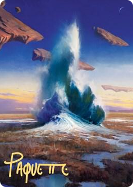 0029 Flooded Strand Art Card (Gold-Stamped Signature) S Art Series: Zendikar Rising