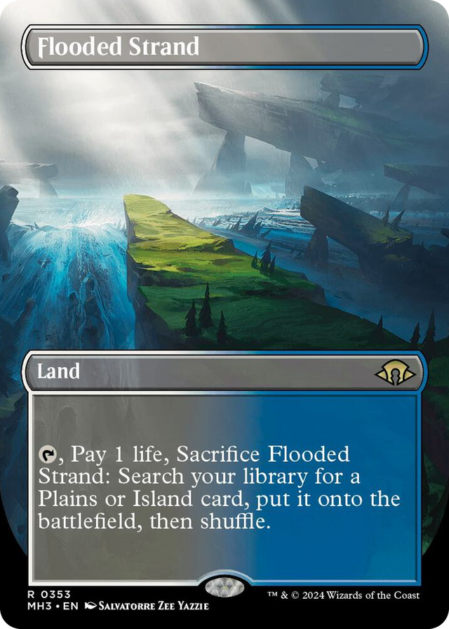 0353 Flooded Strand (Borderless) R Modern Horizons 3