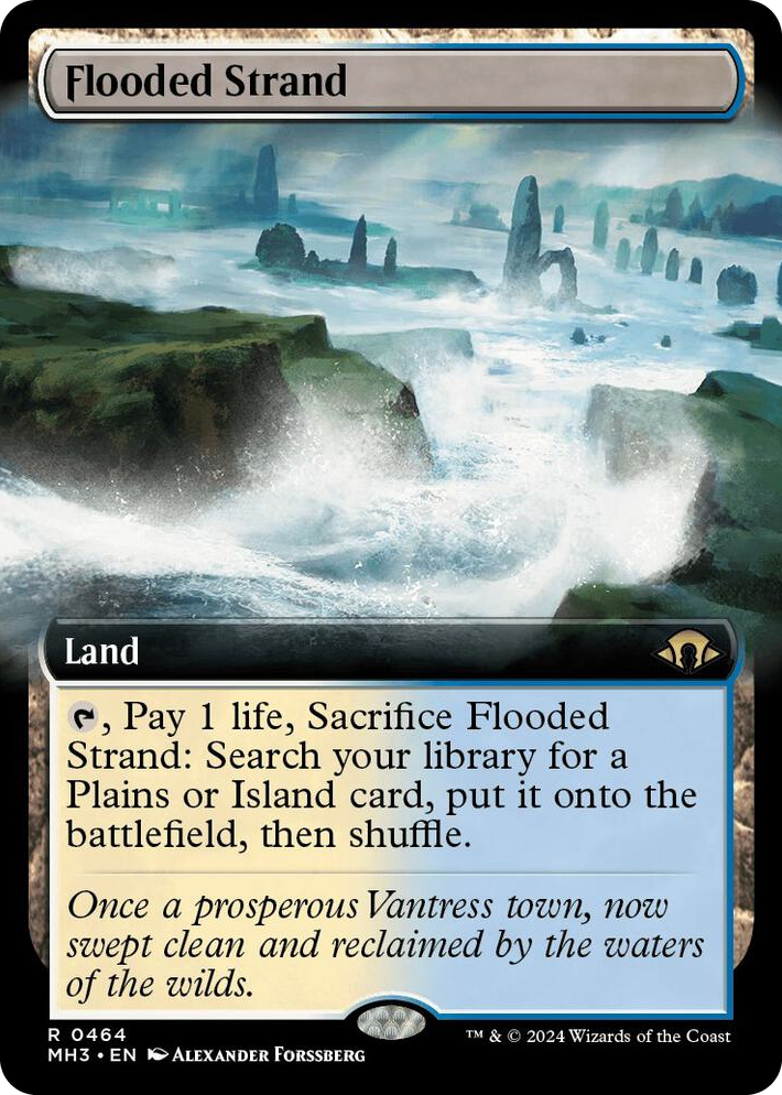 0464 Flooded Strand (Extended Art) R Modern Horizons 3
