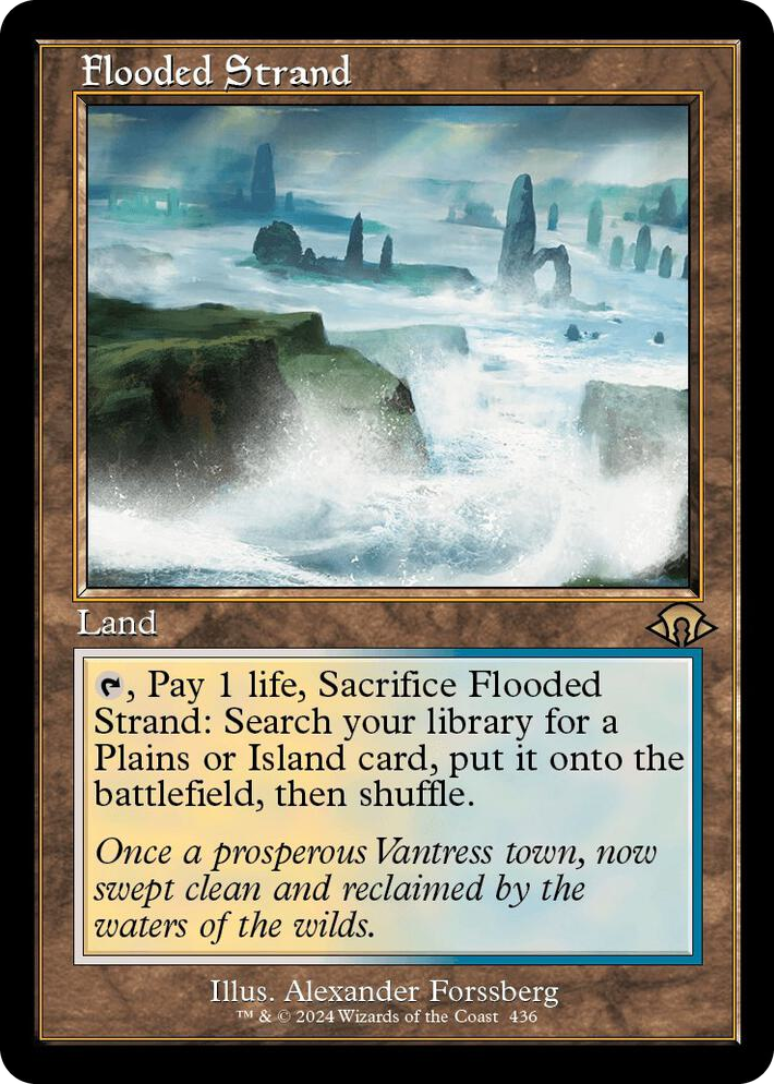 0436 Flooded Strand (Retro Frame) R Modern Horizons 3