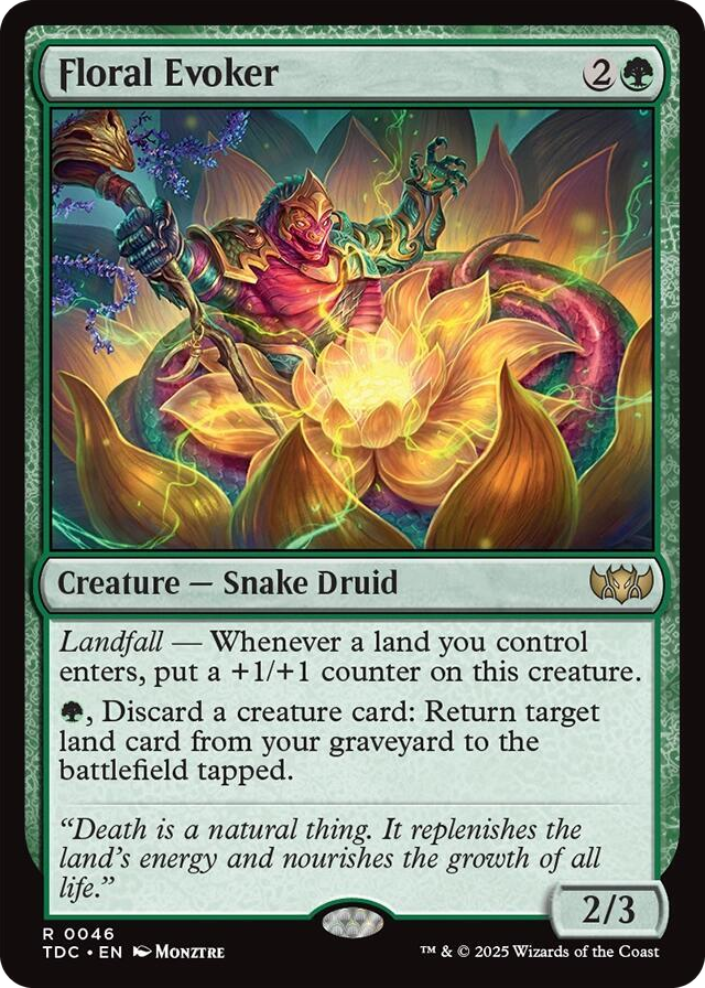 Floral Evoker #46 R - Commander: Tarkir: Dragonstorm Pokemon card
