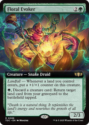 0086 Floral Evoker (Extended Art) R Commander: Tarkir: Dragonstorm