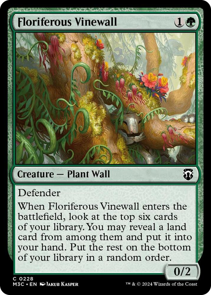 0228 Floriferous Vinewall C Commander: Modern Horizons 3