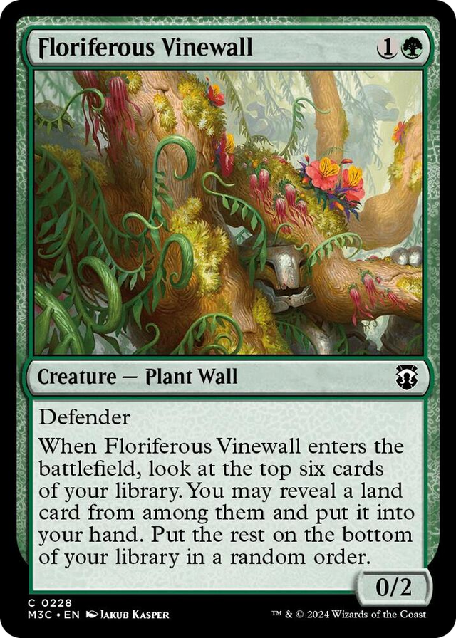 0228 Floriferous Vinewall C Commander: Modern Horizons 3