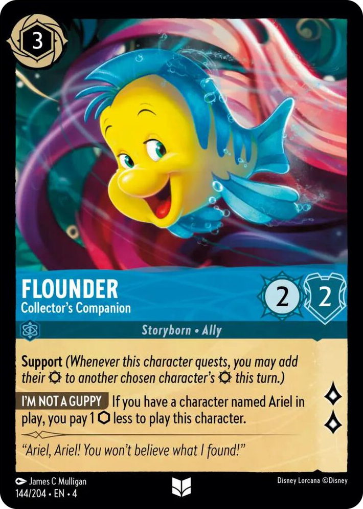 0144 Flounder - Collector's Companion Uncommon Ursula's Return