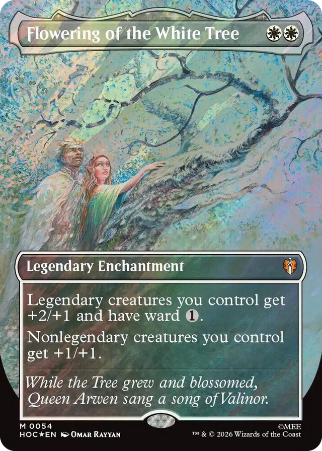 0054 Flowering of the White Tree (Borderless) (Surge Foil) M The Hobbit: Eternal-Legal