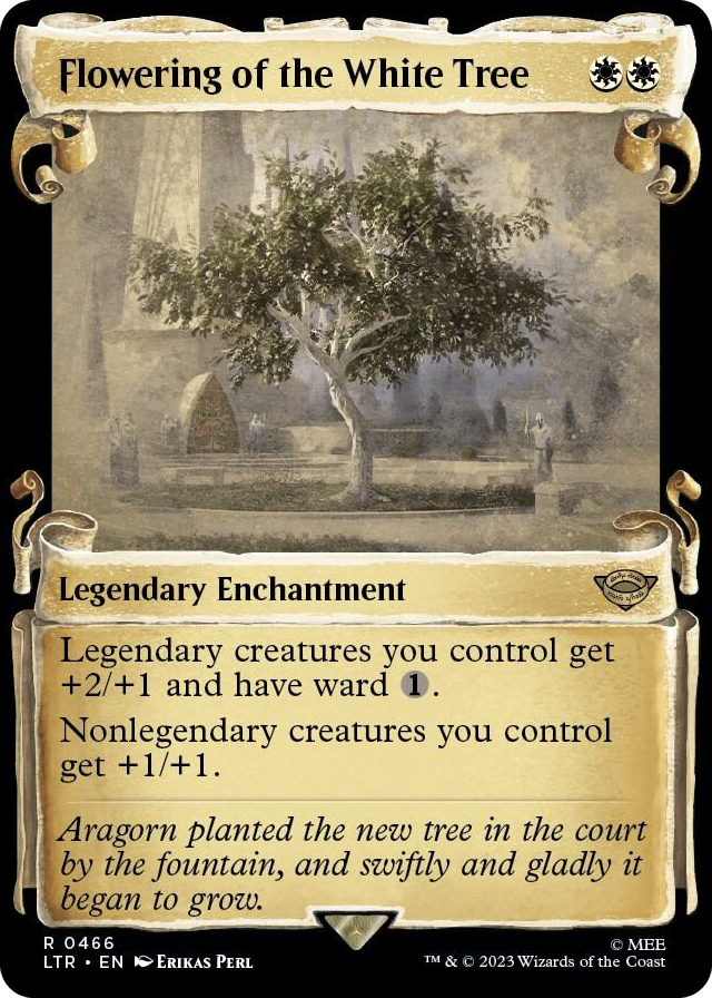 Flowering of the White Tree (Showcase Scrolls) #466 R - Universes Beyond: The Lord of the Rings: Tales of Middle-earth Pokemon card