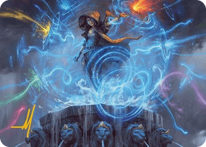 0054 Flusterstorm Art Card (Gold-Stamped Signature) S Art Series: Modern Horizons 3