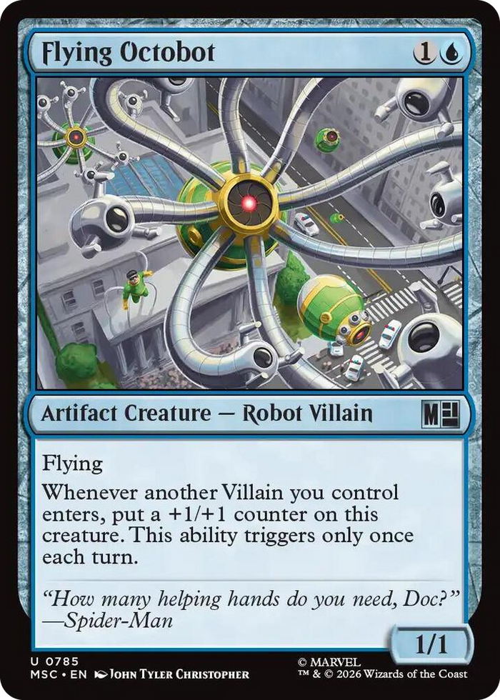 Flying Octobot #785 U - Commander: Marvel Super Heroes Pokemon card