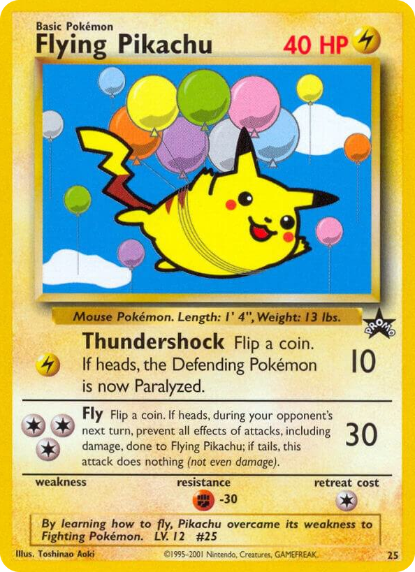 0025 Flying Pikachu Promo WoTC Promo