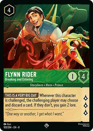 0102 Flynn Rider - Breaking and Entering Super Rare Reign of Jafar