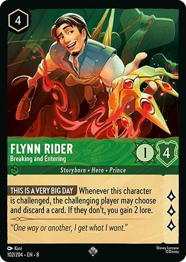0102 Flynn Rider - Breaking and Entering Super Rare Reign of Jafar