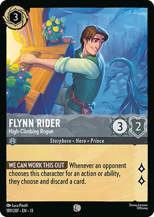 Flynn Rider - High-Climbing Rogue #189 Common - Attack of the Vine! Pokemon card