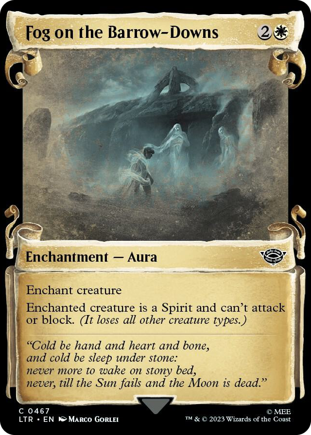 Fog on the Barrow-Downs (Showcase Scrolls) #467 C - Universes Beyond: The Lord of the Rings: Tales of Middle-earth Pokemon card