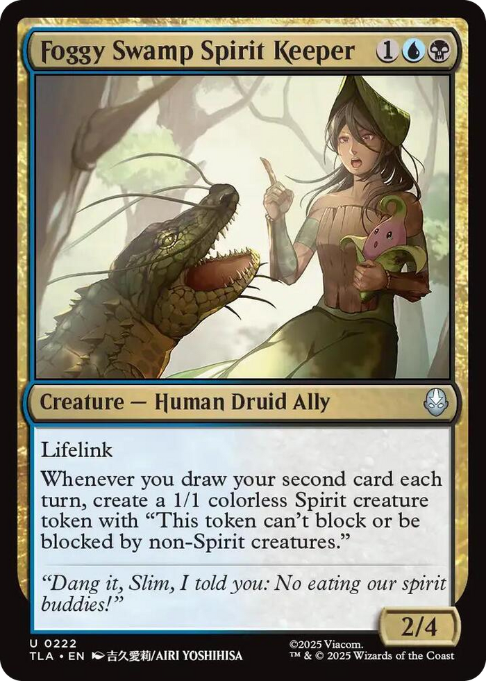 Foggy Swamp Spirit Keeper #222 U - The Last Airbender Pokemon card