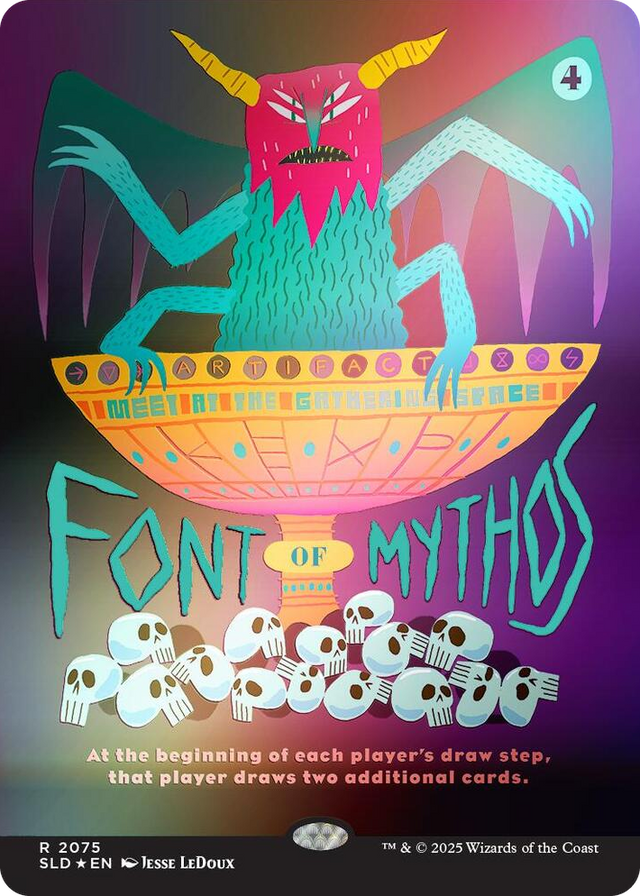 2075 Font of Mythos (Rainbow Foil) R Secret Lair Drop Series