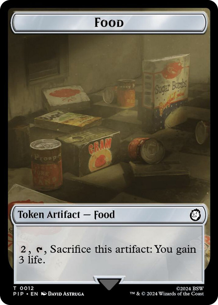 Food (0012) // Copy Double-Sided Token #12 T - Universes Beyond: Fallout Pokemon card