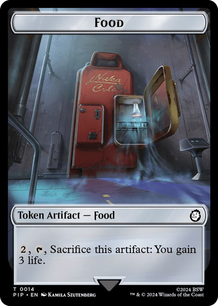 Food (0014) // Alien Double-Sided Token #14 T - Universes Beyond: Fallout Pokemon card