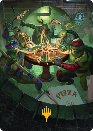 0033 Food Chain Art Card (Gold-Stamped) S Art Series: Teenage Mutant Ninja Turtles