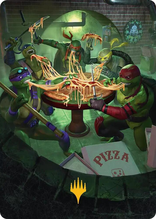 0033 Food Chain Art Card (Gold-Stamped) S Art Series: Teenage Mutant Ninja Turtles