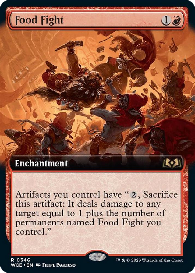 0346 Food Fight (Extended Art) R Wilds of Eldraine