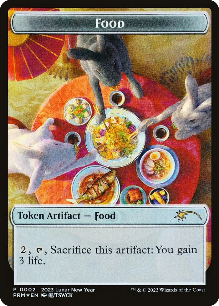 0002 Food Token (Year of the Rabbit 2023) T Unique and Miscellaneous Promos