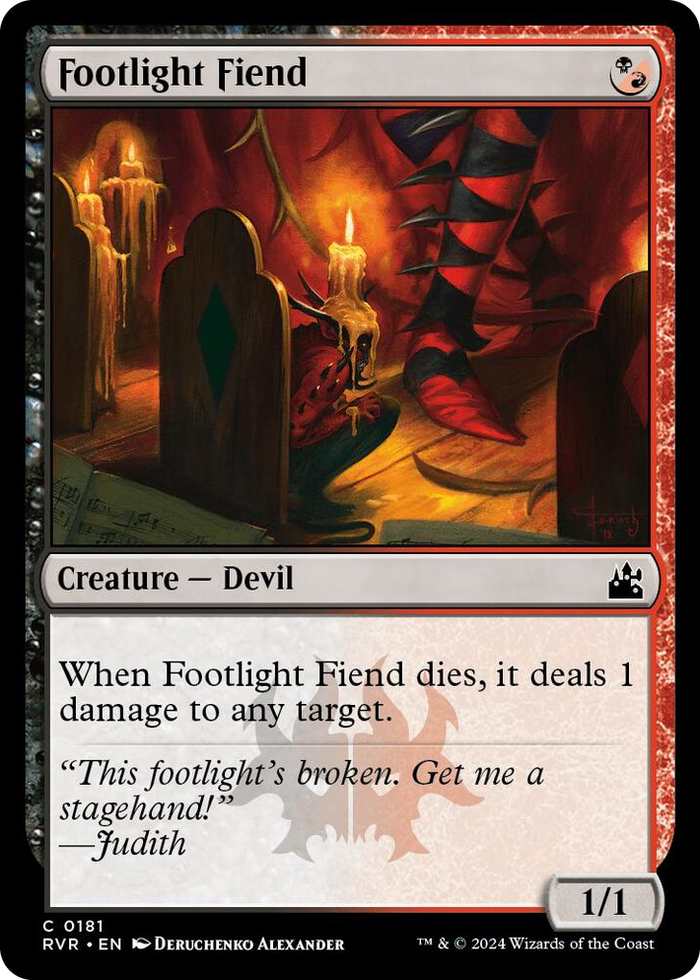 Footlight Fiend #181 C - Ravnica Remastered Pokemon card