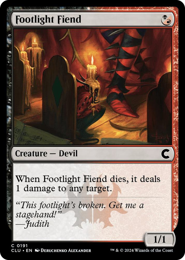 0191 Footlight Fiend C Ravnica: Clue Edition