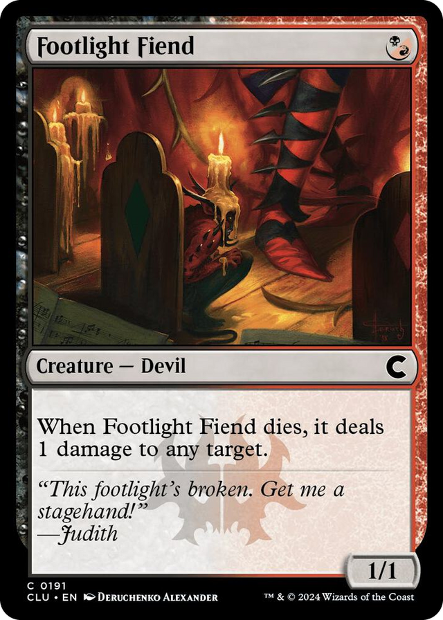 0191 Footlight Fiend C Ravnica: Clue Edition