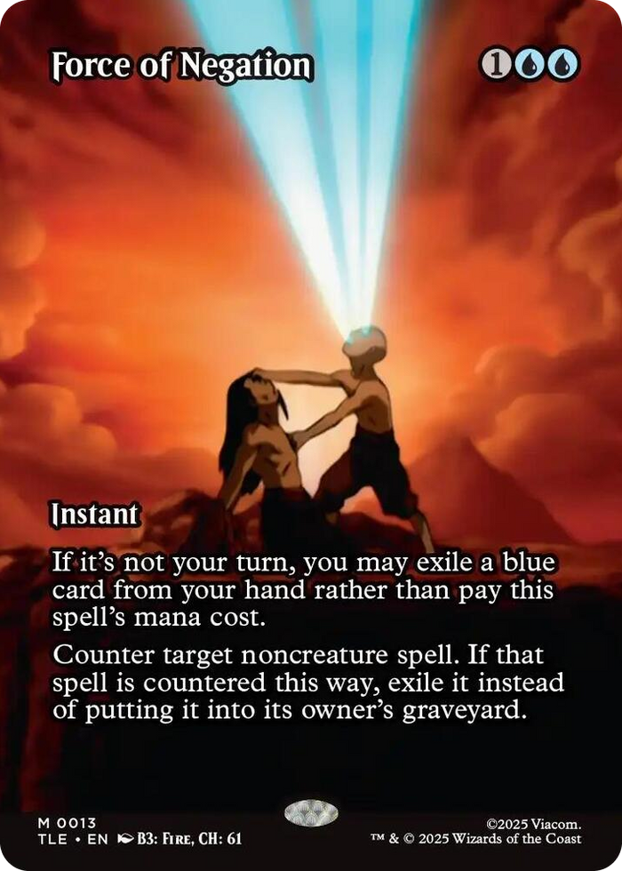 Force of Negation (Borderless) #13 M - The Last Airbender: Eternal-Legal Pokemon card