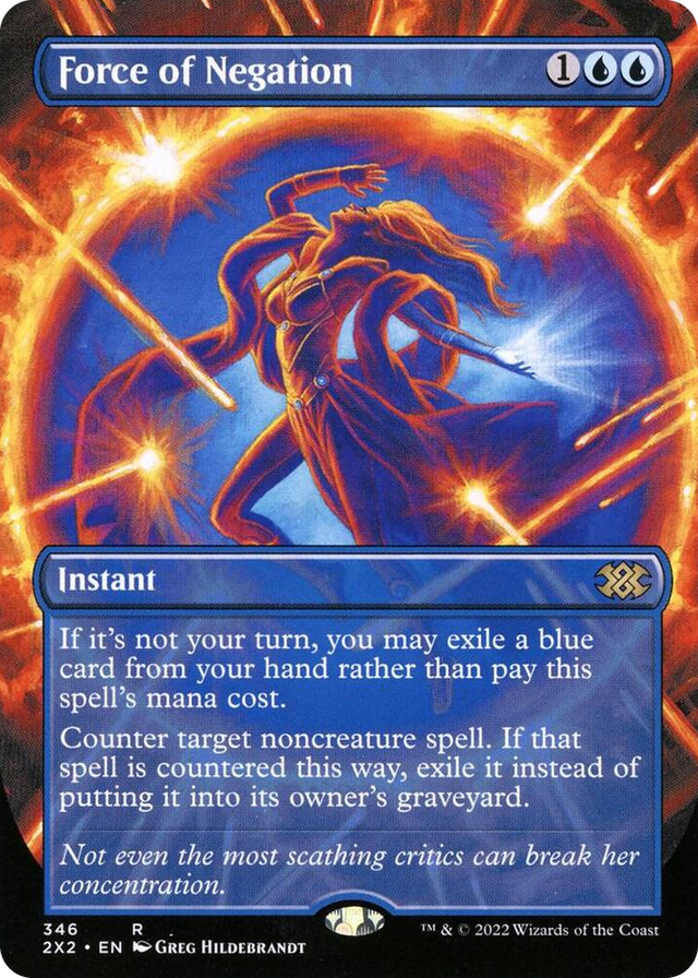 0346 Force of Negation (Borderless) R Double Masters 2022