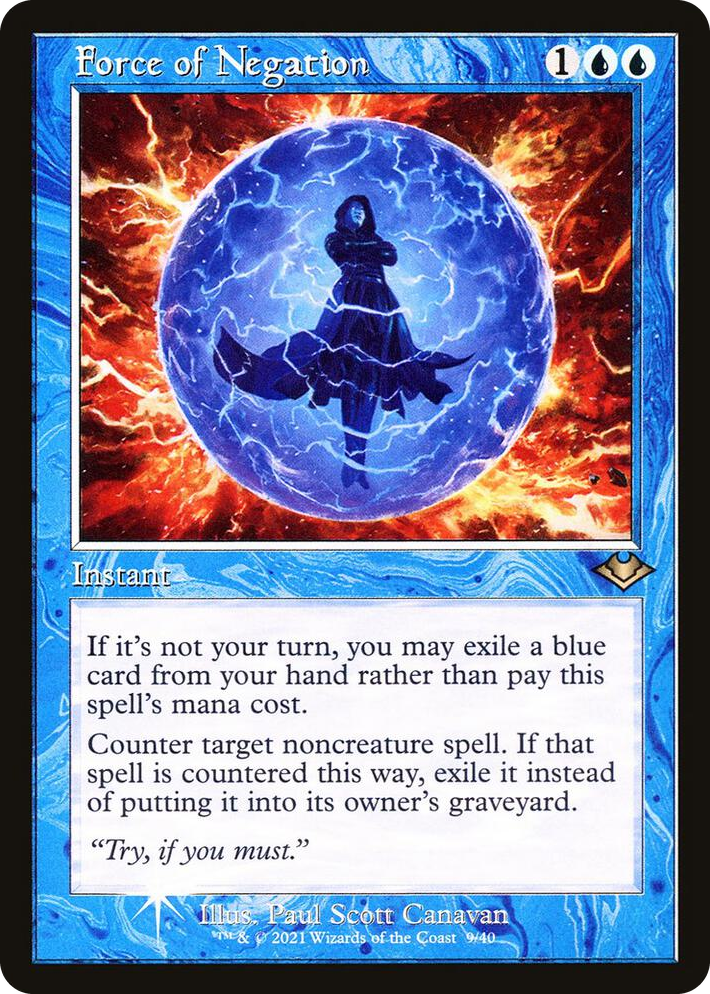 0009 Force of Negation (Retro Frame) R Modern Horizons