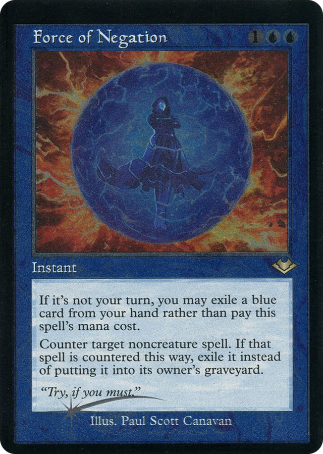 0009 Force of Negation (Retro Frame) (Foil Etched) R Modern Horizons