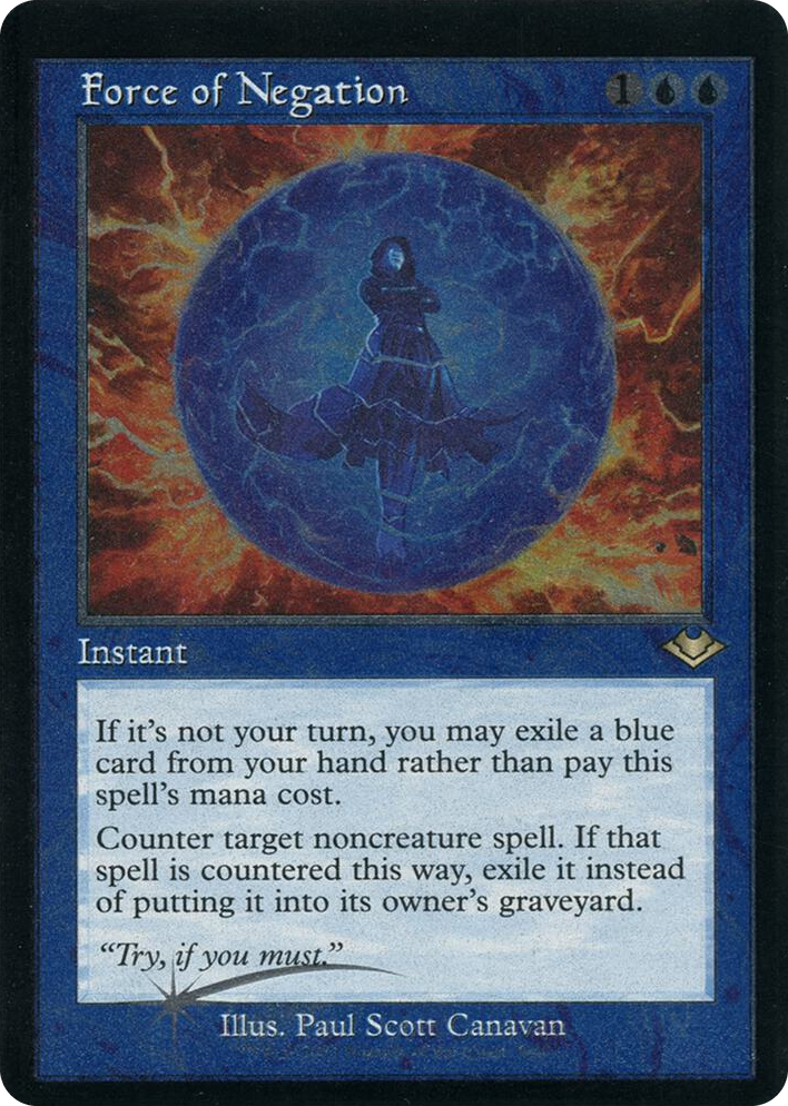 0009 Force of Negation (Retro Frame) (Foil Etched) R Modern Horizons