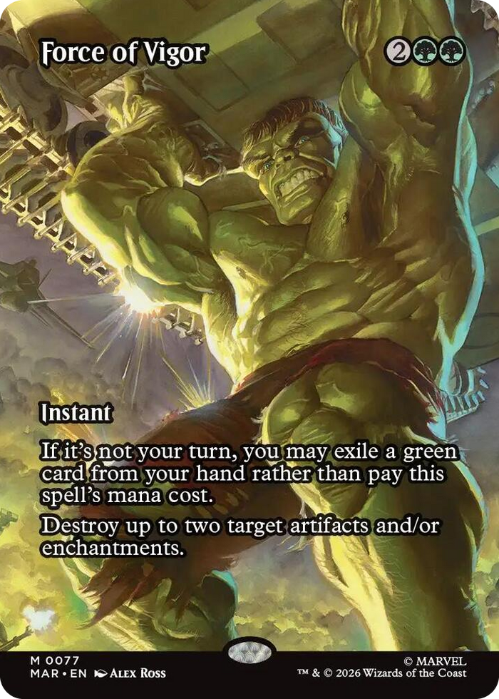 Force of Vigor (Borderless) #77 M - Marvel Universe Eternal-Legal Pokemon card
