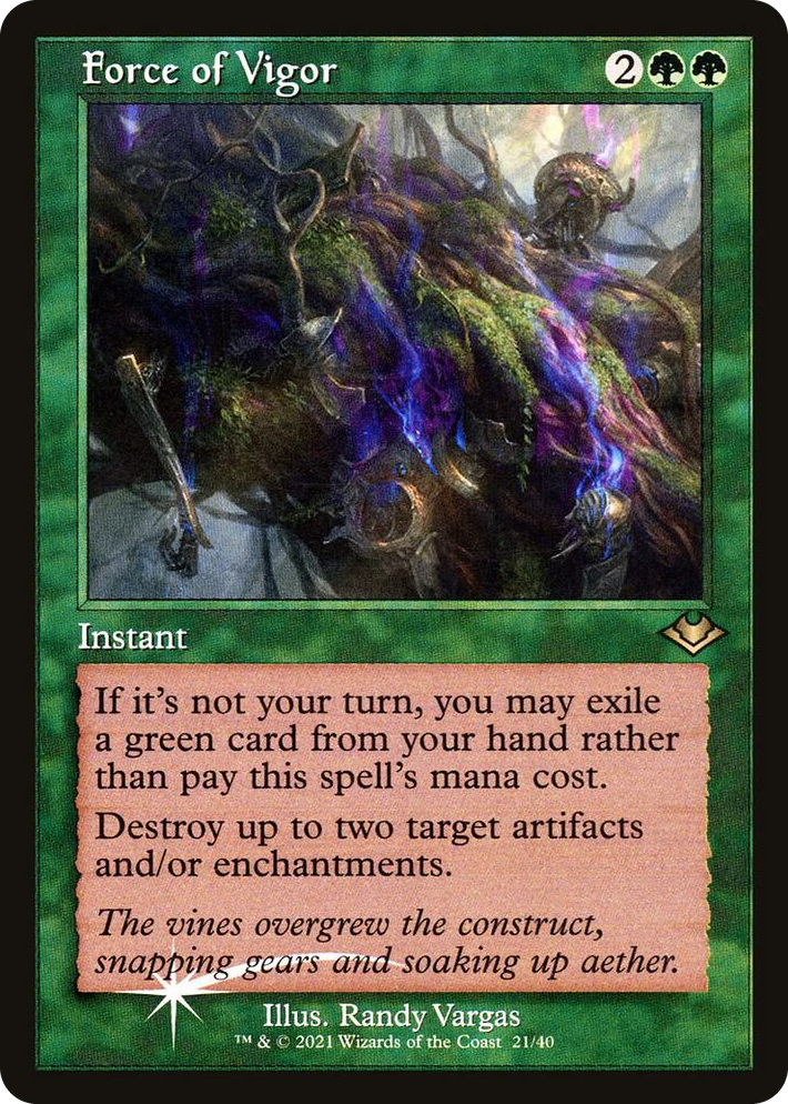 0021 Force of Vigor (Retro Frame) R Modern Horizons