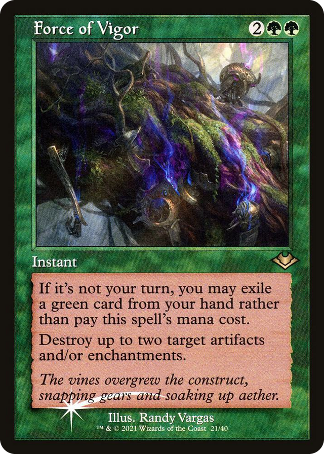 0021 Force of Vigor (Retro Frame) R Modern Horizons