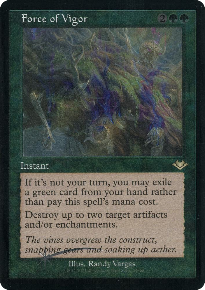 0021 Force of Vigor (Retro Frame) (Foil Etched) R Modern Horizons