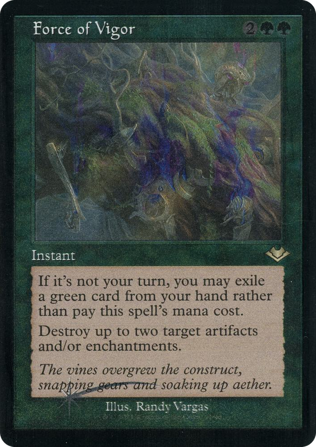 0021 Force of Vigor (Retro Frame) (Foil Etched) R Modern Horizons