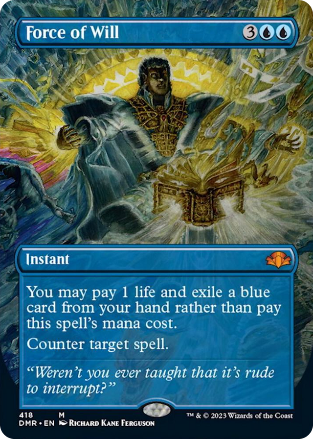 0418 Force of Will (Borderless) M Dominaria Remastered