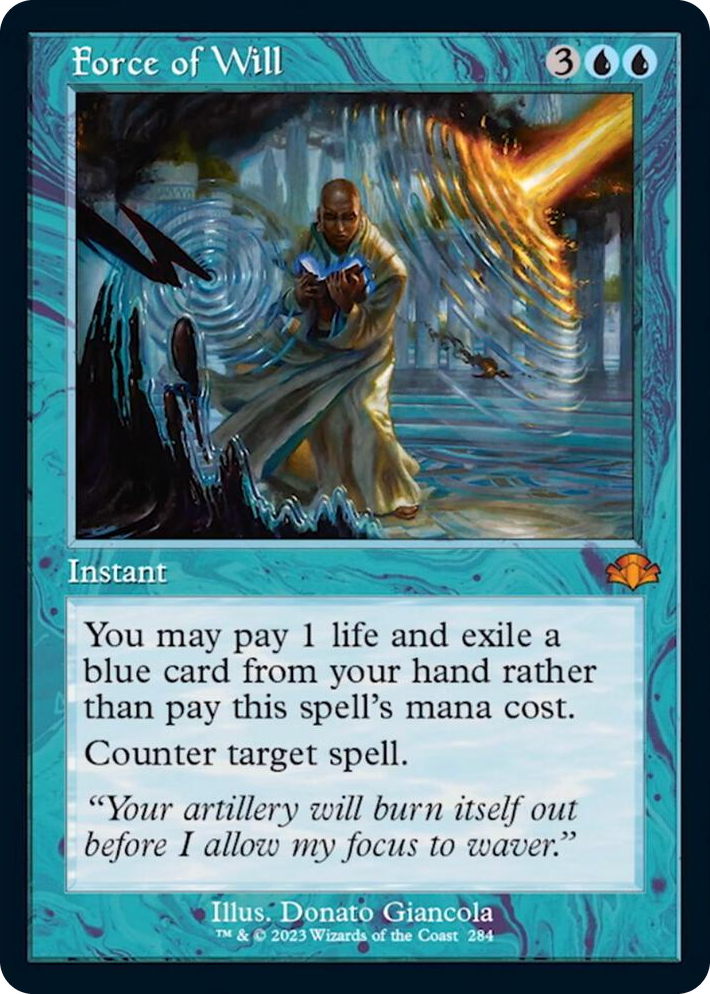 0284 Force of Will (Retro Frame) M Dominaria Remastered
