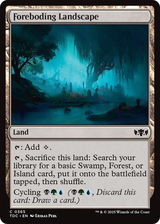 0365 Foreboding Landscape C Commander: Tarkir: Dragonstorm