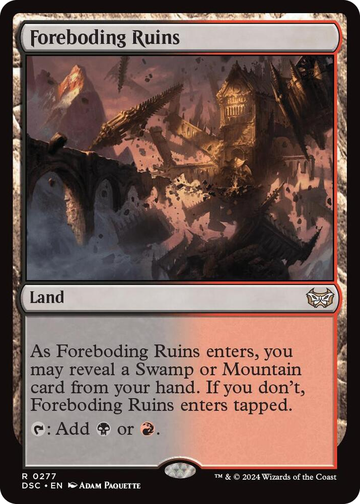 0277 Foreboding Ruins R Commander: Duskmourn: House of Horror