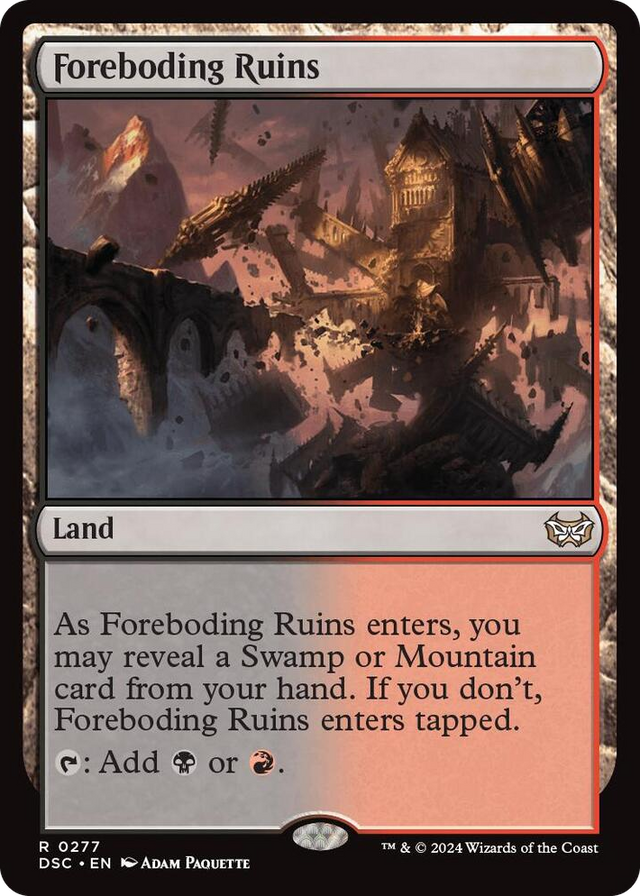 0277 Foreboding Ruins R Commander: Duskmourn: House of Horror