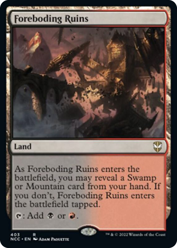 0403 Foreboding Ruins R Commander: Streets of New Capenna
