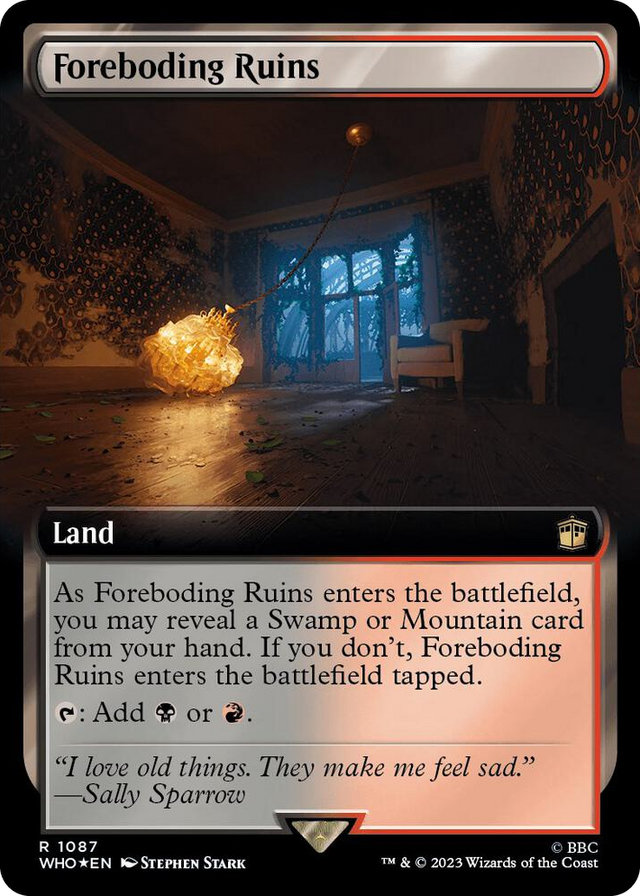 1087 Foreboding Ruins (Extended Art) (Surge Foil) R Universes Beyond: Doctor Who