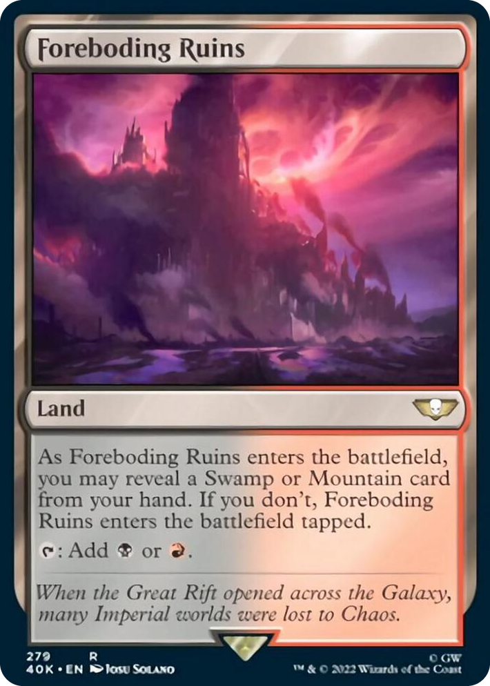 0279 Foreboding Ruins (Surge Foil) R Universes Beyond: Warhammer 40,000
